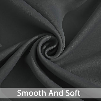Yakamok Extra Wide Blackout Curtain for Sliding Glass Door, Grommet Thermal Insulated Room Divider Curtain 100W x 84L inch, Room Darkening Patio Curtain,8.3ft Wide x 7ft Tall, 1 Panel,Dark Grey