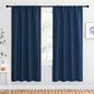 NICETOWN Blackout Curtains for Living Curtains, Moroccan Blue, 2 Panels, 42 by 72, Room Darkening Window Curtain Panels, Easy-Care Solid Thermal Insulated Draperies/Drapes for Daughter Room