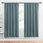 NICETOWN Greyish Blue Blackout Curtains Panels for Window, Thermal Insulated Rod Pocket Blackout Drapes/Draperies for Living Room (2 Panels, W52 x L72 inches)
