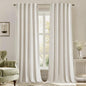MIULEE Velvet Curtains 96 inches - Luxury Curtains for Bedroom Living Room Thermal Insulated Super Soft Room Darkening Window Drapes Rod Pocket & Back Tab, Ivory, W52 x L96 inches, 2 Panels