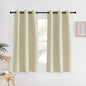NICETOWN Room Darkening Beige Curtains for Living Room, W34 x L60, Set of 2, Window Treatment Thermal Insulated Solid Grommet Blackout Vertical Drapes for Bedroom