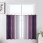 Estelar Textiler Purple and Greyish White Ombre Short Blackout Kitchen Curtains 36 Inch Long, Thermal Insulated Grommet Small Half Window Drapes for Cafe/Basement/RV Camper, 52Wx36L, 2 Panels