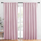 NICETOWN Room Darkening Curtains for Bedroom, Baby Pink, Set of 2 Panels, 62 x 84 Inch, Triple Weave Home Decoration Thermal Insulated Solid Drapes for Patio Door