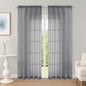 OWENIE Sheer Curtains 84 Inches Long 2 Panels Set, Sheer Grey Curtains for Living Room Bedroom 59 Inch Extra Wide, Modern Voile Filmy Rod Pocket Drapes, 2 Pcs, Each 59 W x 84L, Grey