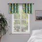 Topfinel Sage Green Kitchen Valances 24 Inch Long Vintage Botanical Floral Hummingbird Thermal Insulated White and Green Silk Grommet Small Window Curtains for Track Laundry Kitchen Camper 2 Panels