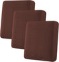 H.VERSAILTEX Super Stretch Individual Seat Cushion Covers Sofa Covers Couch Slipcover Sets Thick Jacquard Textured Twill Fabric (3 Piece Sofa Cushion Covers, Burnt Brick)