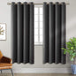 BGment Blackout Curtains for Bedroom - Grommet Thermal Insulated Room Darkening Curtains for Living Room, Set of 2 Panels, Each 55 x 69 Inch, Dark Grey