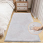 ORINOVA Grey Fluffy Rug Runners for Hallways Rabbit Fur Rugs for Living Room Washable Carpet Faux Sheepskin Rug Teen Room Nursery Decor Rectangle 2x6 Area Rug