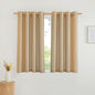NICETOWN Semi Sheer Linen Burlap Curtains 54 inches Long, Grommet Thick Linen Curtains Privacy Added with Light Filtering Window Treatments for Cafe/Kitchen, 2 Panels, W55 x L54