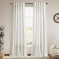 Cream Semi Sheer Linen Curtains 102 Inch Long Curtains Back Tab Rod Pocket 2 Panels Set Natural Elegant Living Room Decor Sunlight Filtering Solid Color Drapes for High Window 40x102