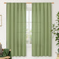 LAMIT Sage Green Linen Curtains 72 inches Long for Living Room, Soft Thick Semi Sheer Light Filtering Rod Pocket Privacy Window Treatments Drapes for Bedroom, 2 Panels Set, 52 x 72 Inch