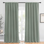 NICETOWN Window Curtains Blackout Drapes - Thermal Insulated Solid Rod Pocket Blackout Curtains/Draperies for Living Room (Sage Green, One Pair, 52 by 95-Inch)