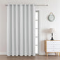 Joydeco White Curtains 95 Inches Long 1 Panel, Thermal Insulated Long Curtains& Drapes 1 Piece, Room Darkening Grommet Drapes for Living Room Bedroom Window (W70 x L95 Inch, Greyish White)