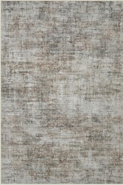 6x9 Area Rugs Washable Rug: Large Modern Abstract Living Room Rug Soft Anti-Skid Thin Carpet Indoor Floor Non-Shedding Carpets for Bedroom Dining Room Farmhouse Nursery Home Office Brown Black