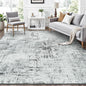 Rugflix 5x7 Washable Area Rugs, Neutral Boho Carpet Living Room Rug Non Slip Stain Resistant, Large Area Rug for Indoor Bedroom Dining Room Office, Blue/Grey