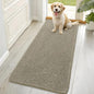 OLANLY Dog Door Mat for Muddy Paws 70x35, Absorbs Moisture and Dirt, Absorbent Non-Slip Washable Doormat, Quick Dry Chenille Mud Mat, Entry Indoor Entryway Carpet for Inside Floor, Warm Taupe