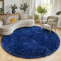 ONASAR Navy Blue Round Rugs 6ft for Living Room Bedroom, Fluffy Circle Area Rug for Kids Girls Boys Teen, Soft Plush Shaggy Carpet for Nursery Dorm Classroom Playroom Home Decor Aesthetic