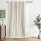 Guken Cream 100% Blackout Curtains 100 Inch Wide by 120 Inch for Living Room Bedroom Back Tab Thermal Insulated Black Out Linen 1 Drapes Room Darkening Window Curtains,1 Panel