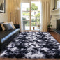 Black and White Rug for Living Room, 6x9 Area Rug for Bedroom, Bedside Indoor Floor Fluffy Shag Carpet, Plush Soft Rug for Boys Girls Kids Room Nursery Dorm Home Decor