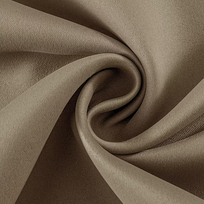 Joydeco Khaki Custom Solid Single Blackout Curtain for Bedroom and Living Room, Grommet Thermal Insulated Room Darkening Curtain 1 Panel (Custom Size,Khaki)
