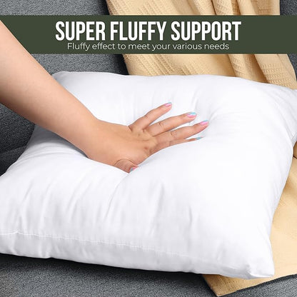 Utopia Bedding Throw Pillows (Set of 1, White) – 22 x 22 Inches Down Alternative Pillows for Bed, Sofa, and Couch - Fluffy Decorative Stuffer Pillow for Indoors & Outdoors