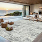 Area Rugs 10x12 Living Room - Washable Rug Modern Abstract Soft Large Neutral Non-Slip Carpet Indoor Floor Thin Carpets for Bedroom Dining Room Farmhouse Nursery Home Office Grey