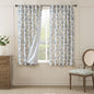 jinchan Lined Linen Floral Curtains for Living Room, 63 Inch Length Printed Flower Farmhouse Patterned French Country Back Tab Blue Window Drapes Set Privacy Bedroom Curtains, 2 Panels