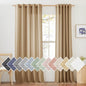 NICETOWN Sheer Linen Curtains for Sliding Glass Door, Grommet Semi Sheer Linen Blend Window Drapes Privacy with Light Filtering for Bedroom/Living Room, Camel, W70 x L84, 2 Panels