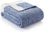 Snuggle Sac Royal Blue Throw Blankets for Couch, Super Soft Warm Blankets Cozy Knit Fuzzy Plush Lightweight Throws for Sofa, Bed,Living Room, Royal Blue, 50x60 inches