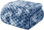 Exclusivo Mezcla Fleece King Blanket for Bed, Extra Large Fuzzy Tie-dye Stone Blue Bed Blankets, Soft Cozy Plush Sofa Throws for All Seasons, 90x104 Inches