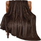 BEDELITE Fleece Blanket Brown Throw Blankets for Couch & Bed, Luxury Plush Cozy Fuzzy Blanket 50" x 60", Super Soft Warm Lightweight Throw Blanket for Travel Camping