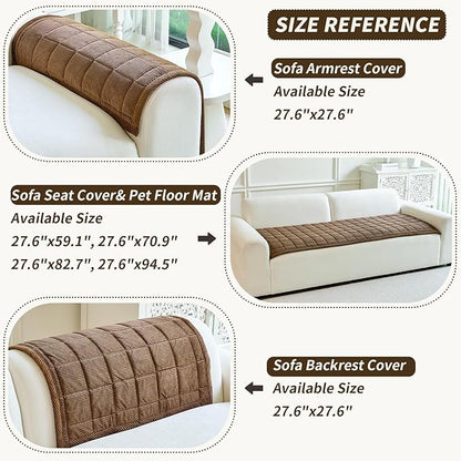 Couch Covers for Dogs Washable, Non Slip Couch Covers for Loveseat Sofa Pet Friendly, Soft Fuzzy Sofa Covers for Pet, Dog Couch Cover Furniture Protector(1PC,Dark Brown,27.6"x27.6")