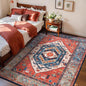 SERISSA Area Rug 3x5 Boho Rugs for Bedroom, Washable Non-Slip Kitchen Rugs, Ultra Soft Print Distressed Tribal Rust Rug Low-Pile Throw Rug Carpet for Entry Bedroom Nursery Living Room Dorm Decor