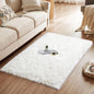 CIICOOL Faux Fur Rug White Fluffy Area Rugs for Bedroom, Thick Fuzzy Shag Rug Furry Bedside Nursery Rug for Living Room Plush Indoor Floor Carpet for Kids Room Teen Dorm, 3x5 ft