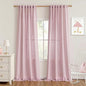 MYSKY HOME 96 Inches Length Pink Curtains for Girls Bedroom Living Room Semi Sheer Light Filtering Nursery Window Drapes, Soft Modern Decor Country Style Back Tab, 50" x 96", Light Pink, 2 Panels