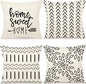 YCOLL Pillow Covers 20x20 Set of 4, Modern Sofa Throw Pillow Cover, Decorative Outdoor Linen Fabric Pillow Case for Couch Bed Car, Cream