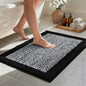 36x24 Large Bathroom Rugs Washable Non Slip, Black Bath Mat for Bathroom Floor Tub, Soft Absorbent Quick Dry Mats for Shower, Bathtub,Home Decor