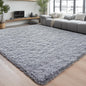 Chicrug Soft Area Rugs for Bedroom Living Room Plush Fluffy Rug 9x12 Feet, Shag Furry Area Rug Carpet Non Shedding for Nursery Children Kids Girls Room Home Decorative, Grey