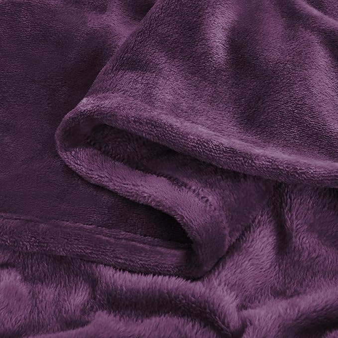 BEDELITE Fleece Blanket Purple Full Blankets for Couch & Bed, Luxury Plush Cozy Fuzzy Blanket 84" x 90", Super Soft Warm Lightweight Throw Blanket for Travel Camping