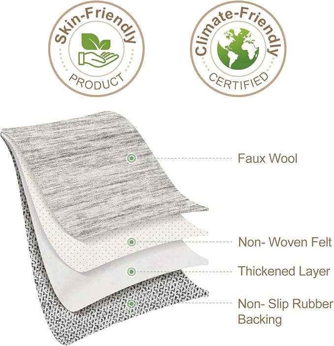 Nakagishi 8X10 Area Rugs Living Room: Washable Large Vintage Rug Neutral Non-Slip Soft Stain Resistant Indoor Carpet for Bedroom Nursery Dining Room Office Playroom - Grey-01