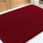 OLANLY Dog Door Mat for Muddy Paws 30x20, Absorbs Moisture and Dirt, Absorbent Non-Slip Washable Doormat, Quick Dry Chenille Mud Mat for Dogs, Entry Indoor Entryway Carpet for Inside Floor, Red