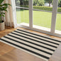 Front Door Mat Indoor Entrance - 2x4.3 Ft Black and White Washable Doormat Outdoor Entrance Porch Rug Non-Skid Runner Rug for Kitchen Hallway Bedroom Laundry Room Porch Decor