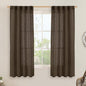 LAMIT Linen Curtains 63 Inch Length 2 Panels, Light Filtering Panels Back Tab and Rod Pocket Neutral Drapes for Bedroom/Window/Living Room, Dark Brown, 34 x 63 Inch