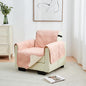 Great Bay Home Reversible Chair Cover - Washable Slipcover Furniture Protector with Elastic Straps - Perfect for Kids & Pets - Quilted & Stitched Detail (Dusty Rose/Taupe)