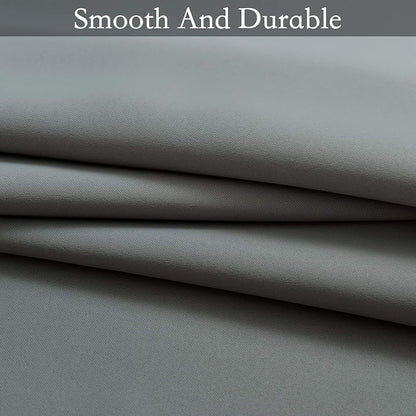 SimpleHome Ombre Room Darkening Curtains 63 inch Long for Bedroom,Gradient Grey White to Gray Light Blocking Thermal Insulated Grommet Curtains Window Drapes for Living Room,2 Panels, 52x63 inches
