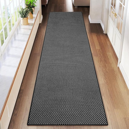 YDKGL 2x8 ft Runners for Hallways Extra Long Woven Washable Kitchen Runner Mat Rugs Non Slip, Soft Entryway Laundry Hall Floor Runner Carpet for Bedroom Hallway Living Room, Black