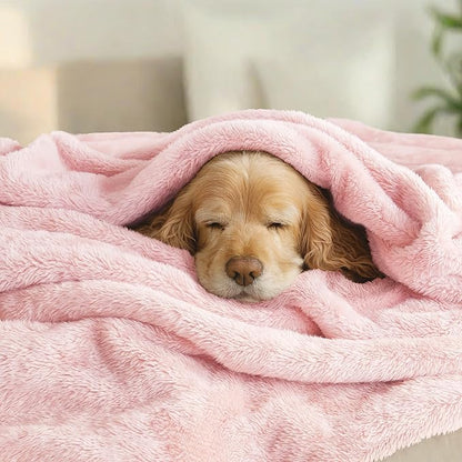 Exclusivo Mezcla Plush Fuzzy Fleece Bed Blanket King Size, Super Soft, Fluffy and Warm Blankets for Couch, Bed, All Season (Light Pink, 90x104 Inches)