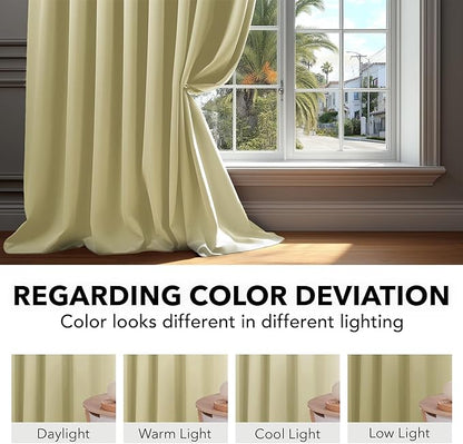Deconovo Blackout Curtains, Thermal Insulated, W70 x L84 2 Panels, Back Tab, Machine Washable, Room-Darkening Drapes for Bedroom/Living Room Beige