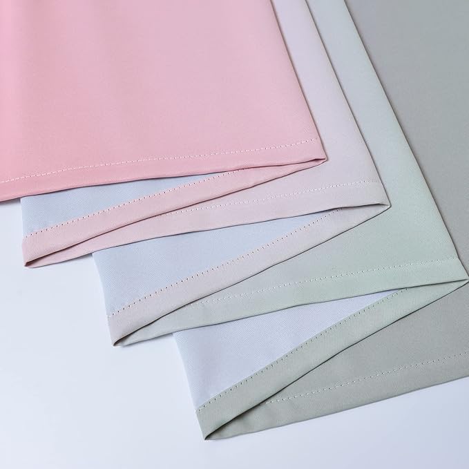 Yakamok Ombre Pink and Grey Curtains for Bedroom, Gradient Room Darkening Curtains, Grommet Thermal Insulated Light Blocking Window Drapes/Curtain for Living Room,52 x 84 Inch,2 Panels