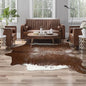 AROGAN Western Decor Faux Fur Cowhide Rug, Large Size Premium Animal Skin Cow Hide Rug, Sturdy Cow Print Rugs for Wall Decor, Western Floor Carpet for Bedroom Living Room, Brown